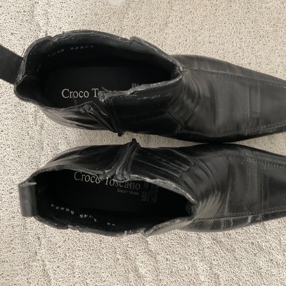 Men’s Dress Ankle Boots Croco Toscano Short Ankle Boots Size 25 US 6. Made in - Picture 5 of 7